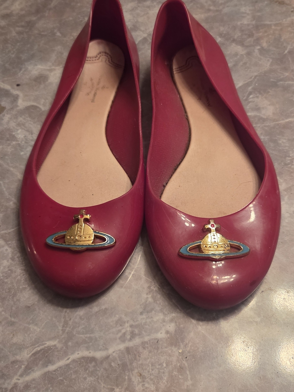 Vivienne Westwood Red Patent Jelly Ballet Flats